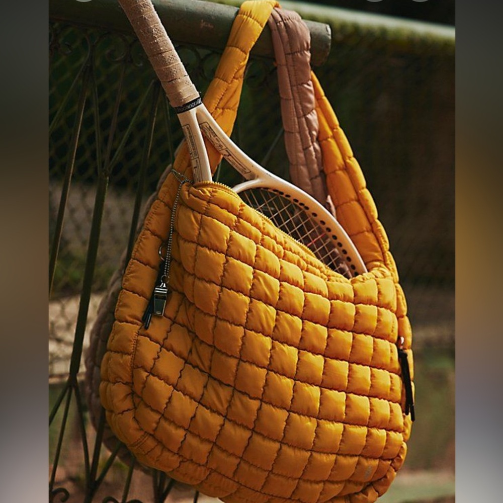 Free People Movement Quilted Carryall Bag in Yellow